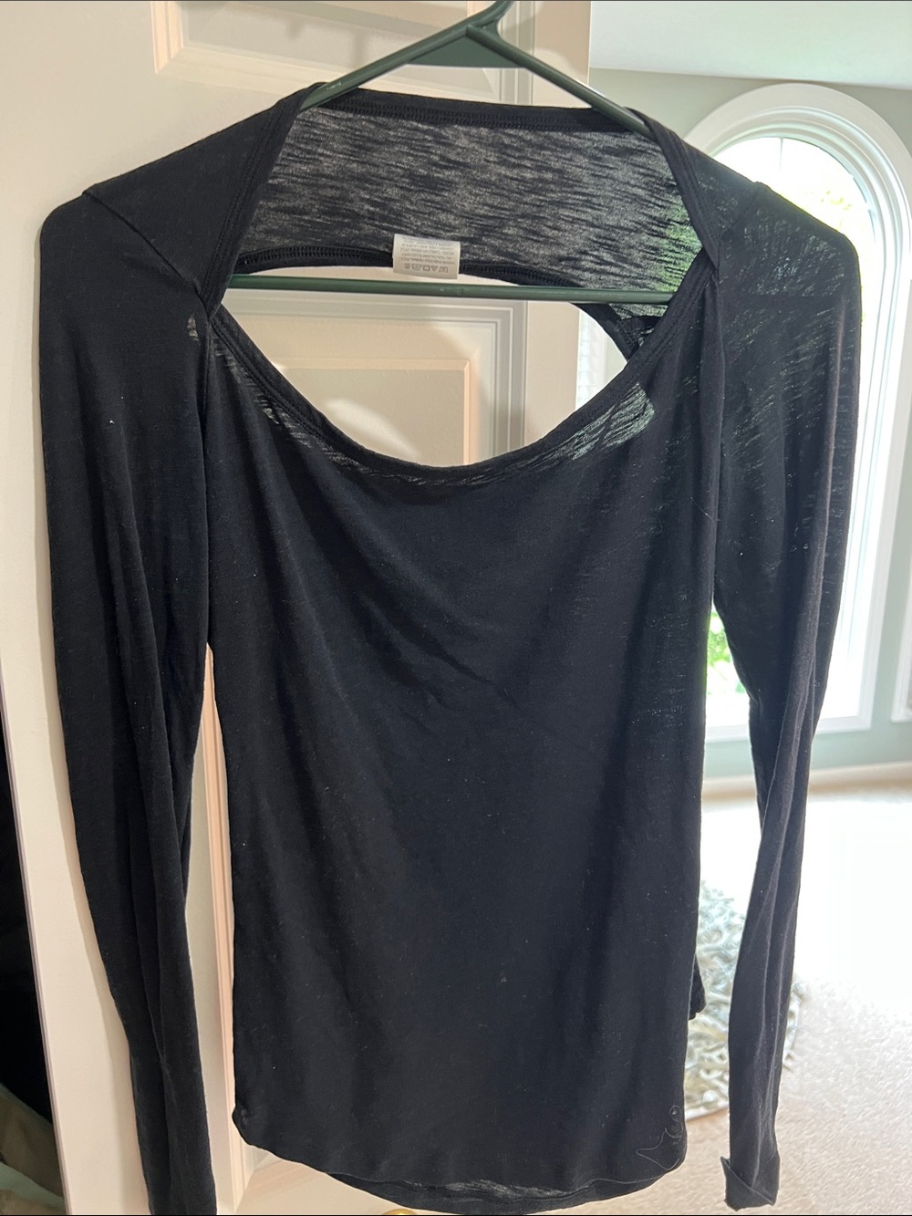 PINK Victoria's Secret Black Long Sleeve Lightweight Tee